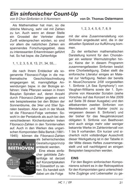 NeueChorszene 09 - Ausgabe 1/2009