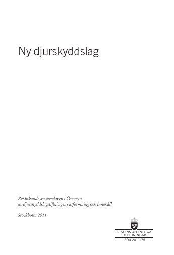 Ny djurskyddslag, SOU 2011:75 - Ridskolornas Riksorganisation RRO