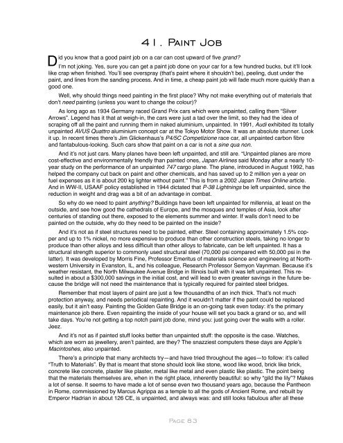 Common Sense 101 - Engineering - December 16, 2012 Edition