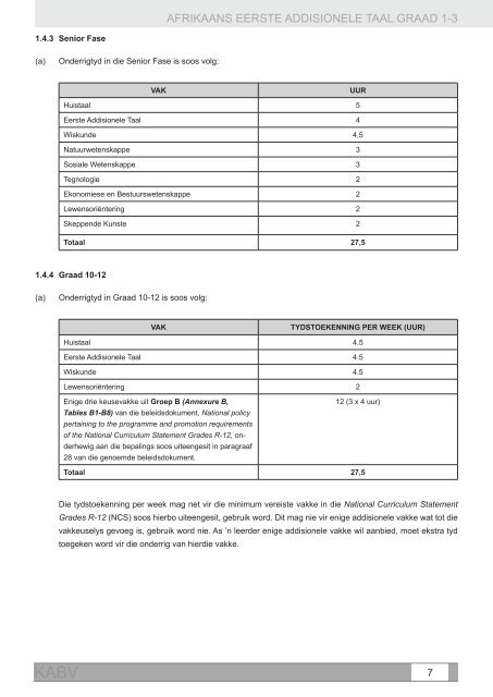 Afrikaans - Department of Basic Education