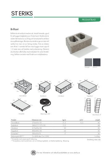 Brilliant produktblad (pdf, 6666kb) - S:t Eriks
