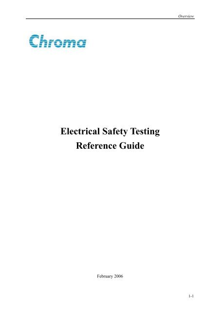 Electrical Safety Testing Reference Guide - INFN