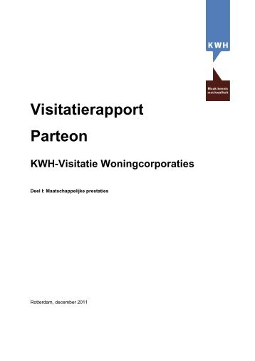 Visitatierapport 2011 - Parteon