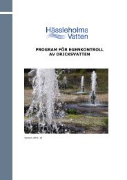egenkontrollprogram - Hässleholms Vatten AB