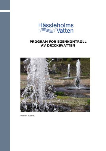 egenkontrollprogram - Hässleholms Vatten AB