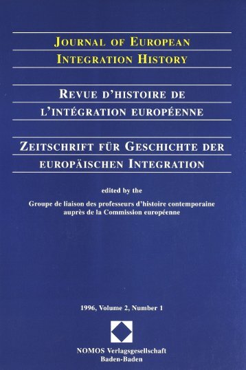 journal of european integration history revue d'histoire de l ...