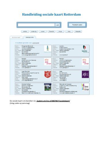 Handleiding sociale kaart Rotterdam