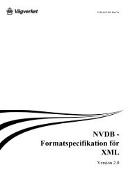 NVDB - Formatspecifikation för XML, v2.0