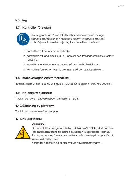 Svensk manual - SafeLift