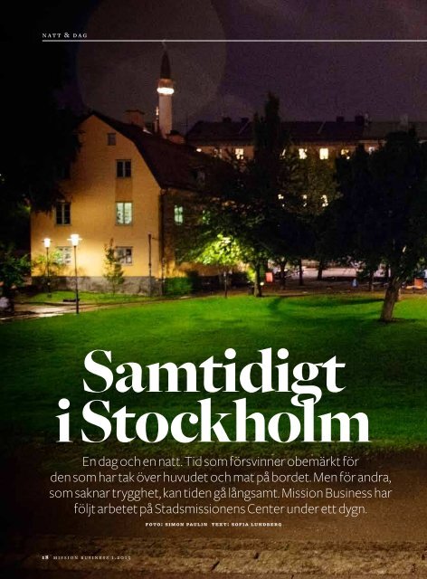 Tidningen Mission Business - Stockholms Stadsmission