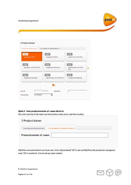 Handleiding Aangetekend - PostNL