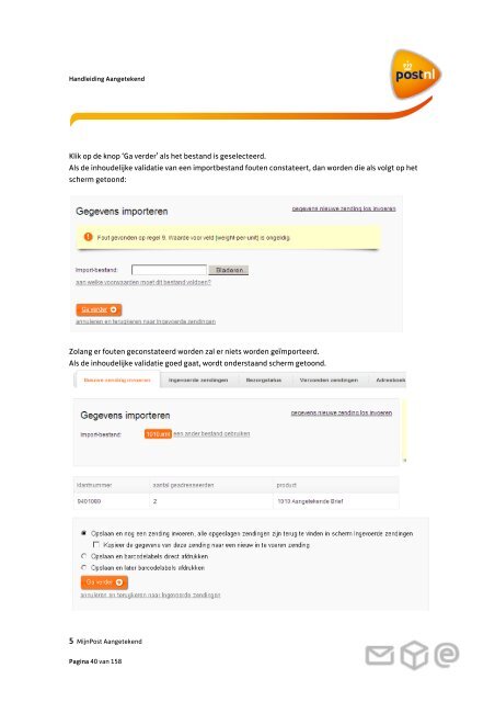 Handleiding Aangetekend - PostNL