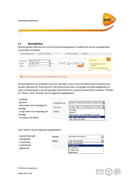 Handleiding Aangetekend - PostNL