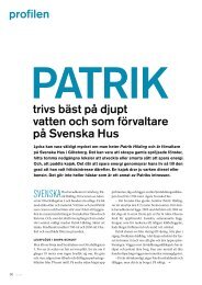 PATRIK trivs bäst på djupt vatten och som förvaltare på ... - GLAS