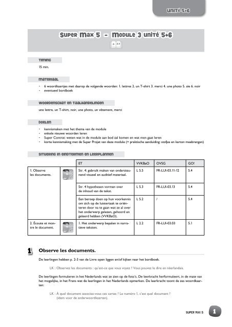 Super Max 5 - Module 3 unité 5+6 - Averbode