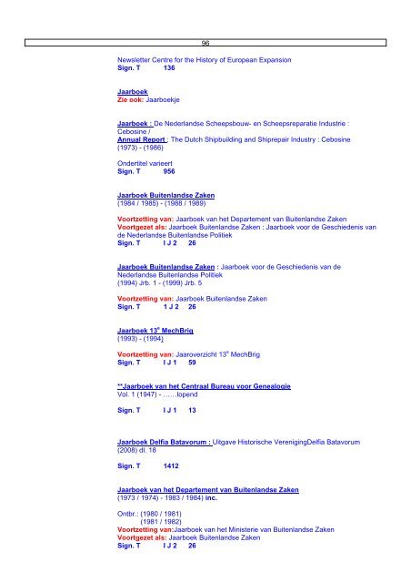 tijdschriftenoverzicht NIMH Site 18-02-2013 - Ministerie van Defensie