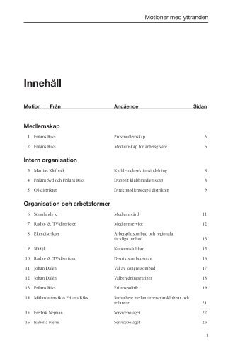 Motioner med yttranden 2011 - Journalistförbundet