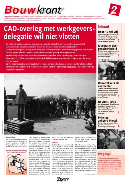 CAO-overleg met werkgevers- delegatie wil niet vlotten - Afdeling