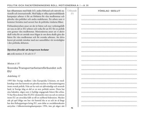 Motioner och utlåtanden A-Bb - Svenska Transportarbetareförbundet