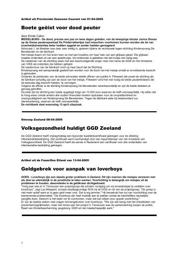 Artikel uit Provinciale Zeeuwse Courant van 18-02 ... - GGD Zeeland