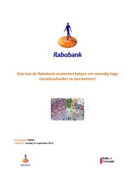 Hoe kan de Rabobank studenten helpen om ... - Battle of Concepts