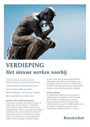 Verdieping: Het Nieuwe Werken voorbij - Berenschot