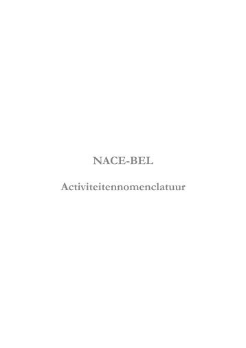 Nace-BEL 2008 (PDF, 10.08 MB) - Nationaal Instituut voor de ...