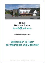 Mitarbeiterprospekt 2012 - Hotel Weisses Kreuz Feldkirch