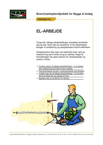 Faktablad om el-arbejde - BAR Bygge & Anlæg