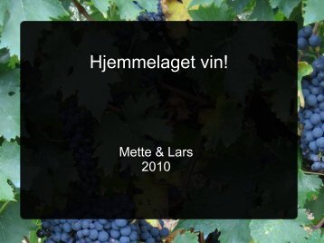 Hjemmelaget vin! - Lars Strand