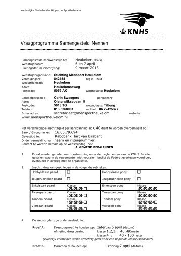 Koninklijke Nederlandse Hippische Sportfederatie - Mensport ...