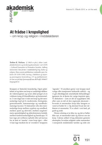 At frådse i kropslighed • Torben K. Nielsen - Akademisk kvarter ...
