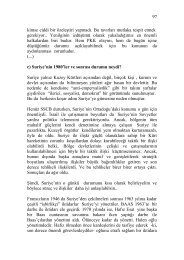 Yenilginin İzdüşümleri Mümtaz Kotan Sayfa 95-106 SURİYE