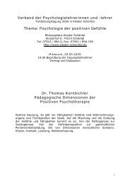 Psychologie der positiven Gefühle Dr. Thomas Kornbichler ...