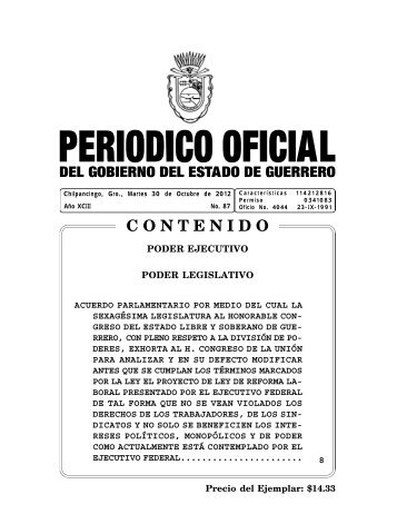 Consultar Archivo Completo - Periódico Oficial - Estado de Guerrero