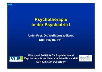 Psychotherapie - LVR-Klinikum Düsseldorf