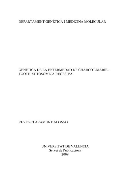DEPARTAMENT GENÈTICA I MEDICINA MOLECULAR GENÉTICA ...