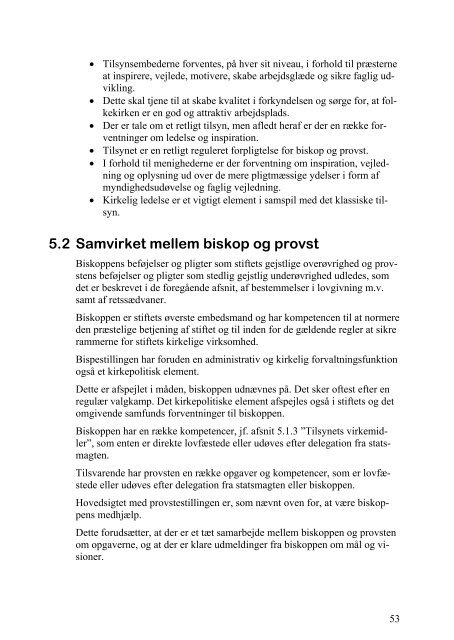 Provstestillingen og provstiets funktion - Kirkeministeriet