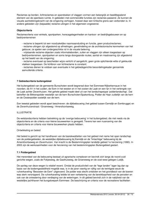Welstandsnota 2012 - Regelingenbank gemeente Bunschoten