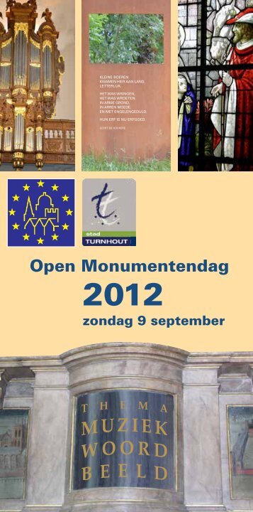 het programma van de Open Monumentendag - Jozef Schellekens