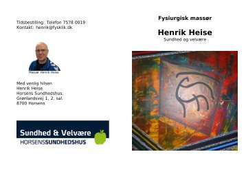 Henrik Heise - Sundhed & Velvære Horsens Sundhedshus