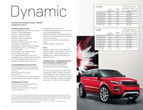 EVOQUE PREISE - Land Rover