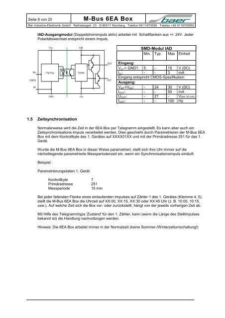 M-Bus 6EA Box - Baer Gmbh