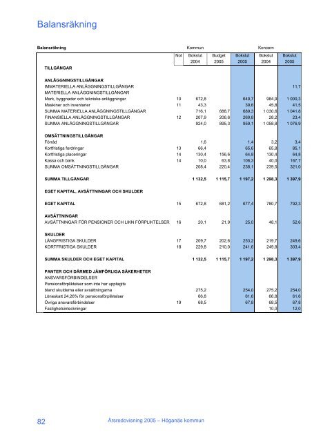 Årsredovisning 2005 - Höganäs kommun