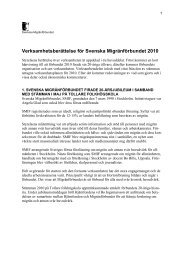 Verksamhetsberättelse SMIF 2010 slutl - Svenska Migränförbundet