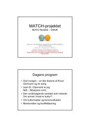 MATCH-projektet - Center for Konfliktløsning