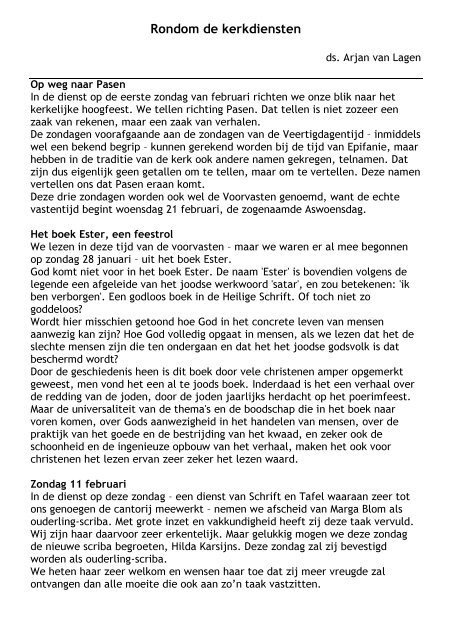 Rondom de kerkdiensten - Protestantse Gemeente te Amsterdam ...