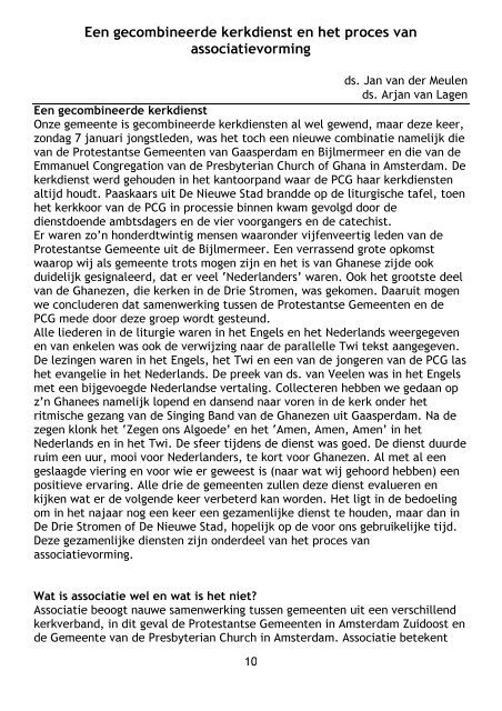 Rondom de kerkdiensten - Protestantse Gemeente te Amsterdam ...