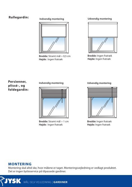 MÅL-SELV VEJLEDNING | GARDINER - Jysk