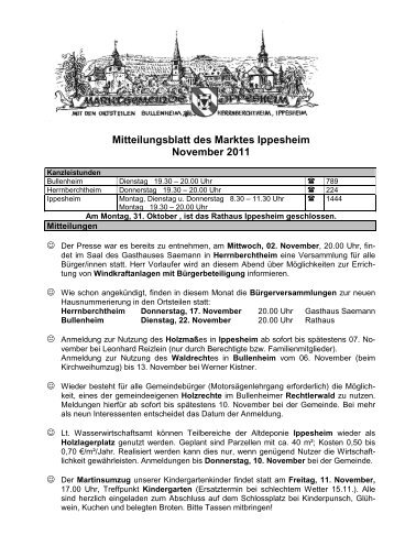 Mitteilungsblatt des Marktes Ippesheim November 2011